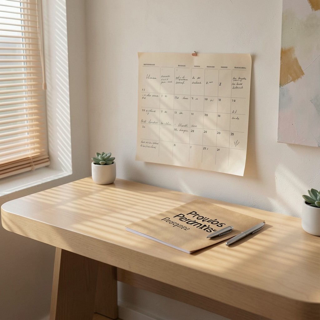Calendario y carpeta de renovación de permiso de residencia